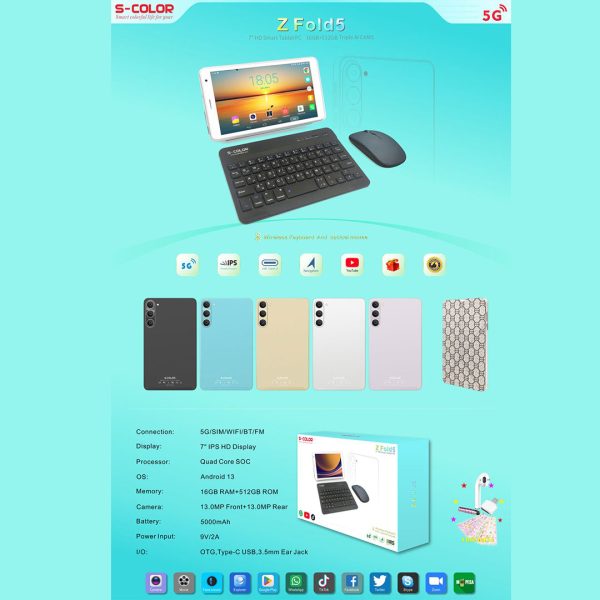 ⁦•  بكيبورد و ماوس تابلت Z FOLD (ضمان 6 شهور)⁩ - الصورة ⁦2⁩
