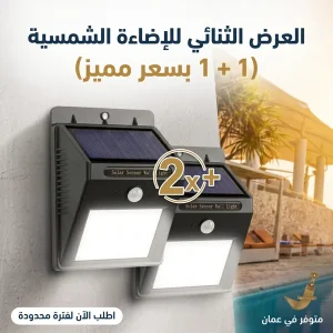 العرض الثنائي للإضاءة الشمسية (1 + 1 بسعر مميز)